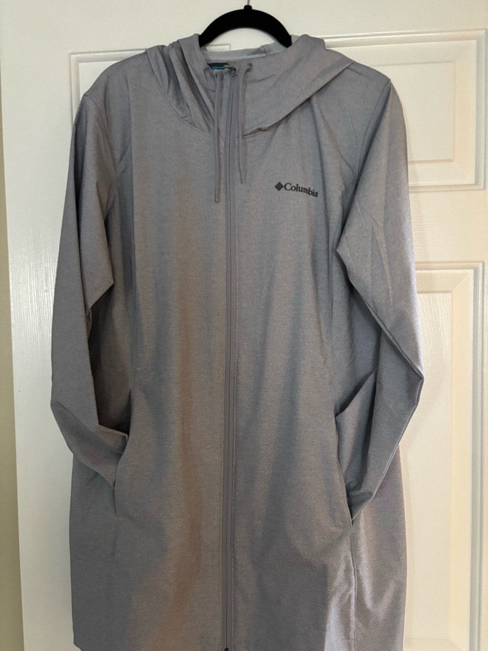 Columbia Light Gray Full-Zip Hooded Jacket